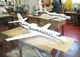 1:10th Scale Cessna Citation in the workshop - Lea Design