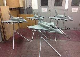4 x 1:12 scale Eurofighter Typhoons with conformal fuel tanks - BAE Systems